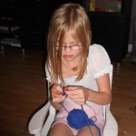 Brenia Learning to Knit